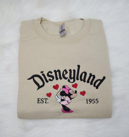Long sleeve minnie custom crewneck
