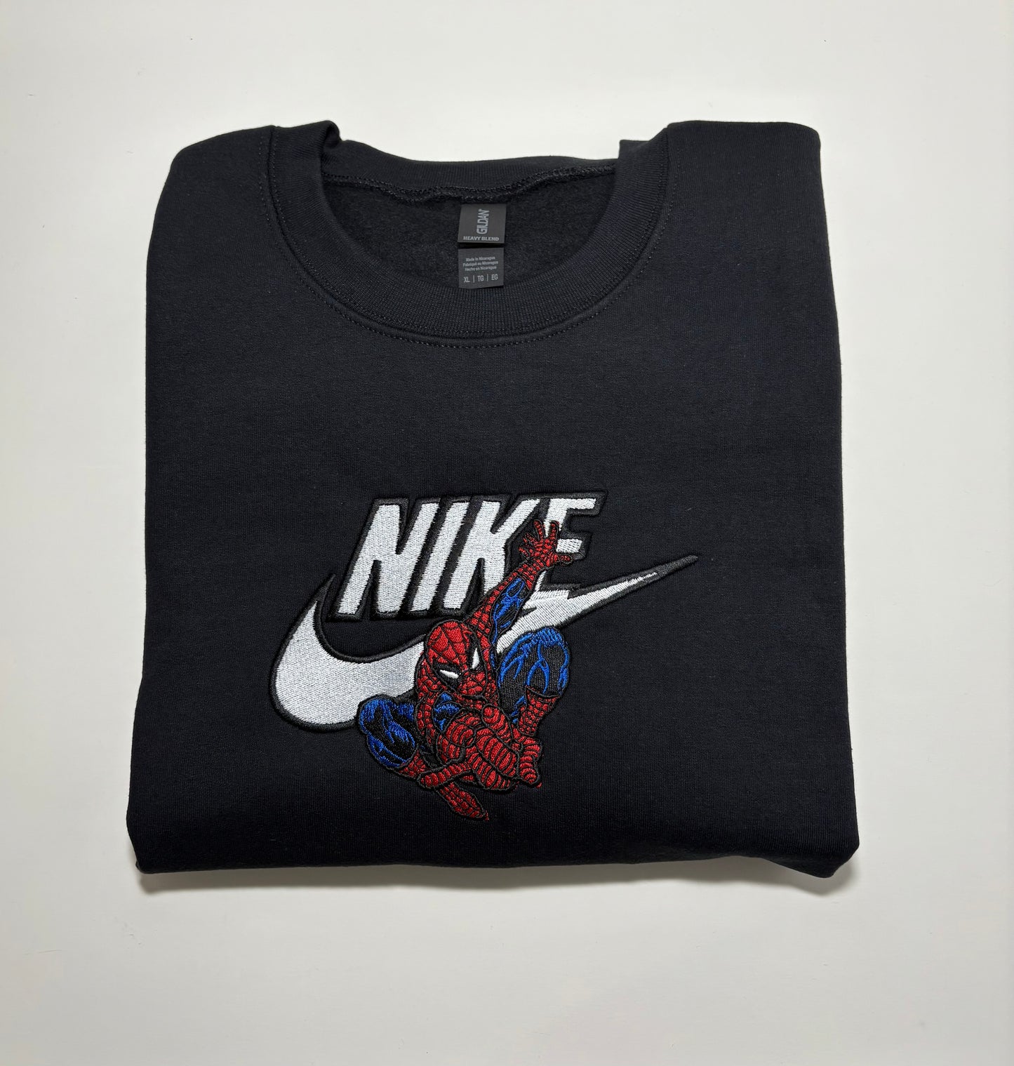 Long sleeve custom spider crewneck