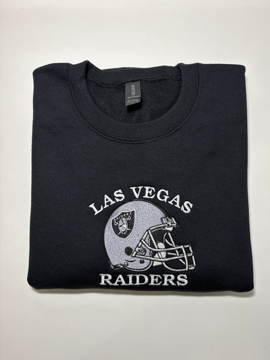 custom Long sleeve football helment crewneck sweater