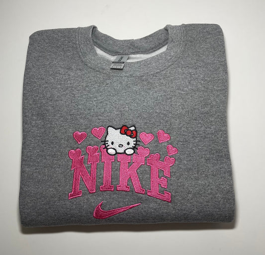 hello kitty with hearts long sleeve crewneck