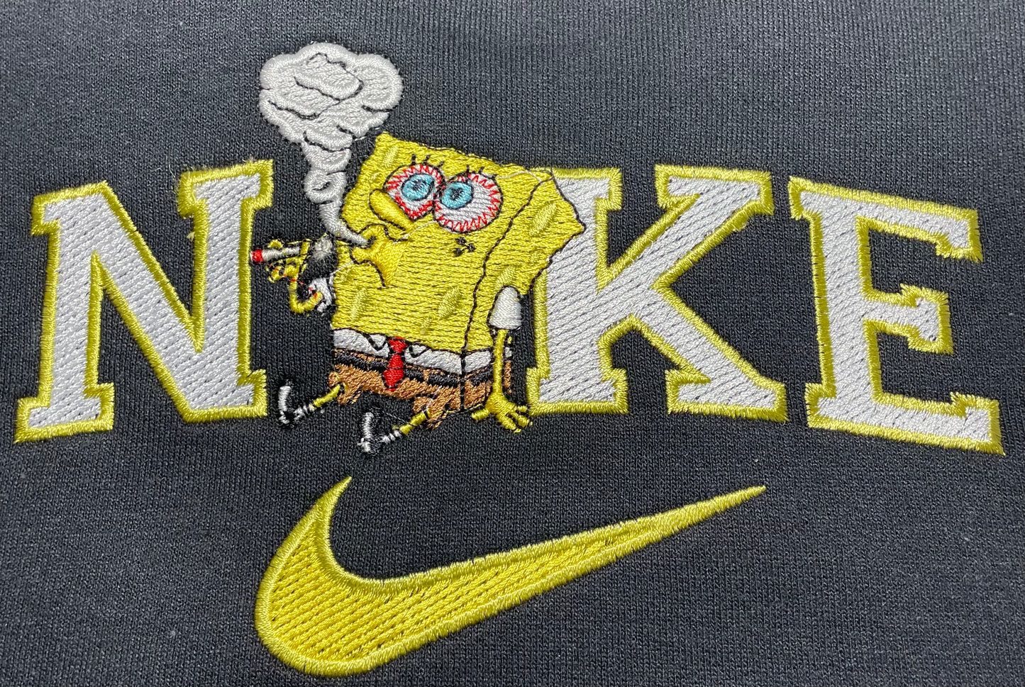 Stoner Spongebob ,Long sleeve crewneck sweater